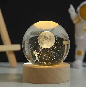 LÁMPARA LED CRISTAL 3D