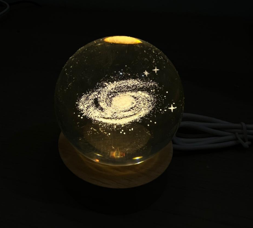 LÁMPARA LED CRISTAL 3D